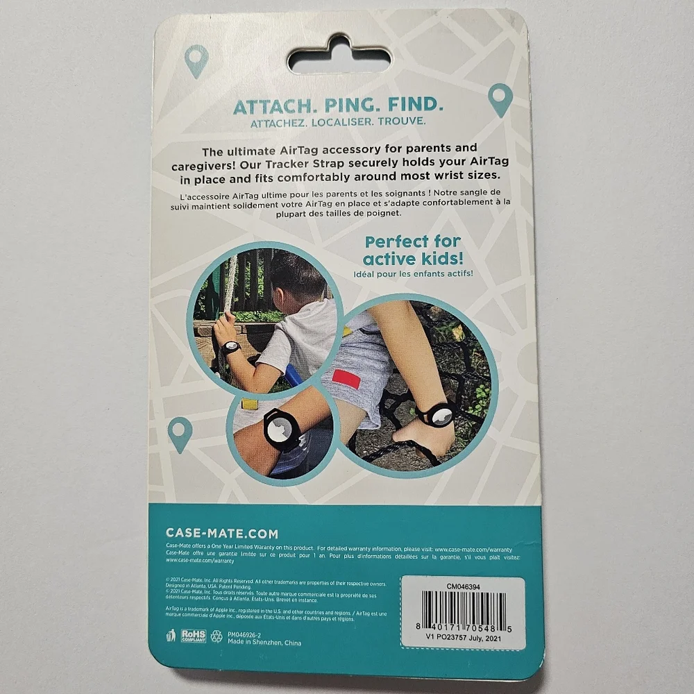 Casemate Tracker Strap Wristband & Case for Apple AirTag (GREEN)